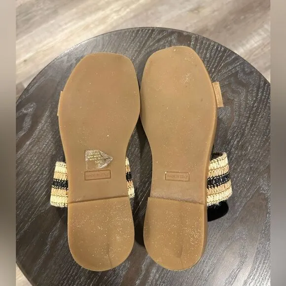 Italian Sling Sandals Leather Sock size 8