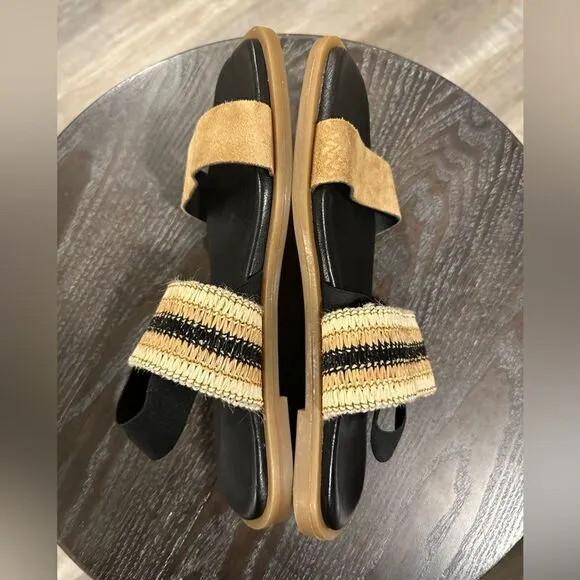 Italian Sling Sandals Leather Sock size 8