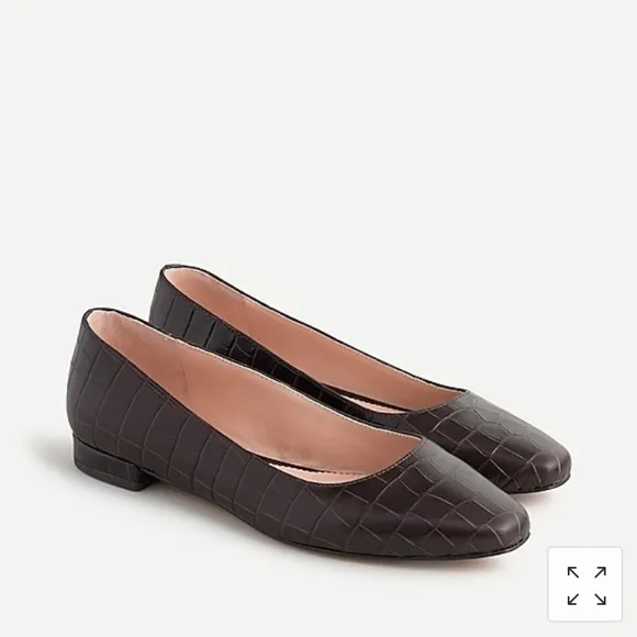 J. CREW Leather Flats Shoes New In Box