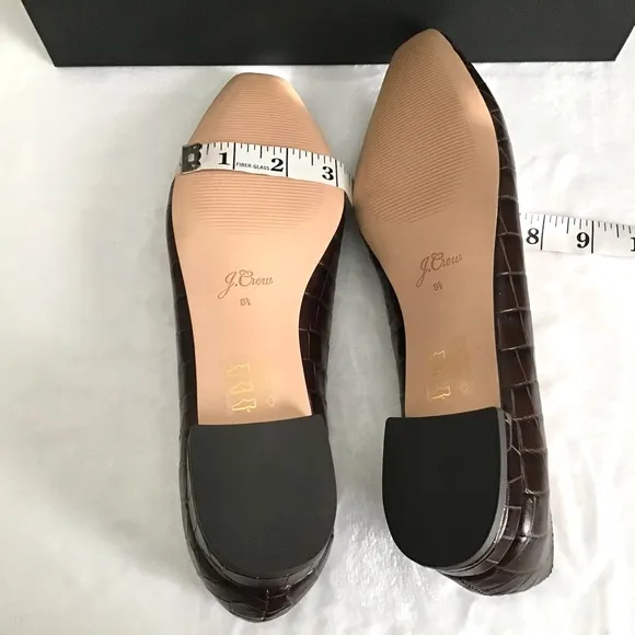 J. CREW Leather Flats Shoes New In Box