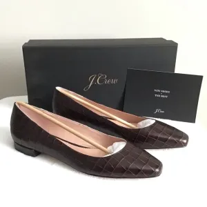 J. CREW Leather Flats Shoes New In Box