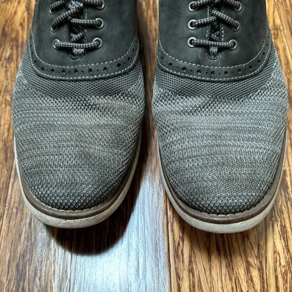 J. Murphy gray knit lace up oxford dress shoes size 10