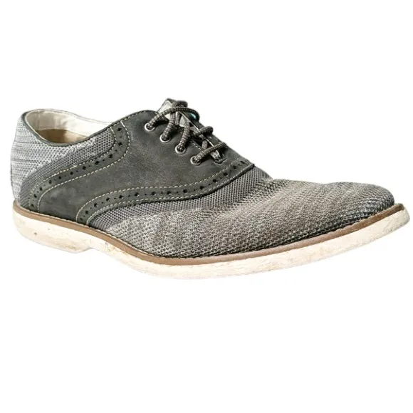 J. Murphy gray knit lace up oxford dress shoes size 10