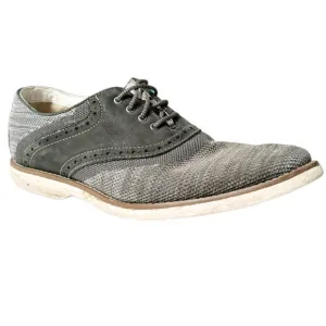 J. Murphy gray knit lace up oxford dress shoes size 10