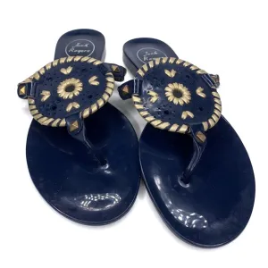 Jack Rogers Georgica Jelly Midnight Gold Sandals
