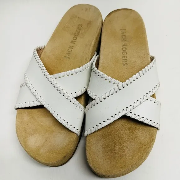 Jack Rogers Lexi Criss-Cross Sandals White size 9.5