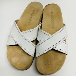 Jack Rogers Lexi Criss-Cross Sandals White size 9.5