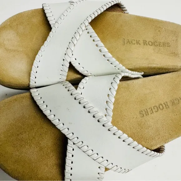 Jack Rogers Lexi Criss-Cross Sandals White size 9.5