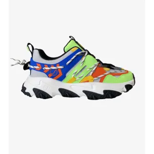 JAVI Mens Intune Lime/Blue Sneakers Size 8