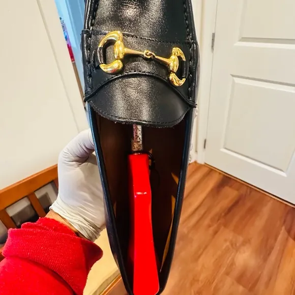Jay Butler’s Black horse Bit loafers.