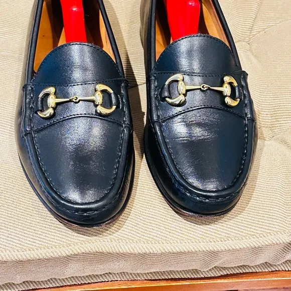 Jay Butler’s Black horse Bit loafers.