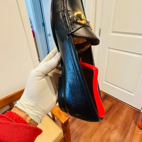Jay Butler’s Black horse Bit loafers.