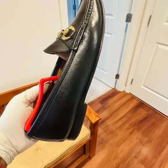 Jay Butler’s Black horse Bit loafers.