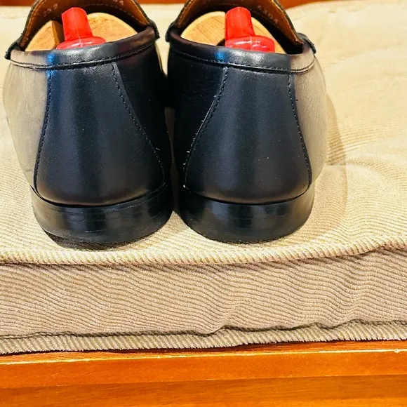Jay Butler’s Black horse Bit loafers.