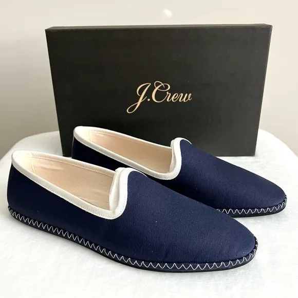 J.CREW Contrast Tipped Loafers Shoes Slippers New In Box