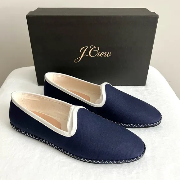 J.CREW Contrast Tipped Loafers Shoes Slippers New In Box