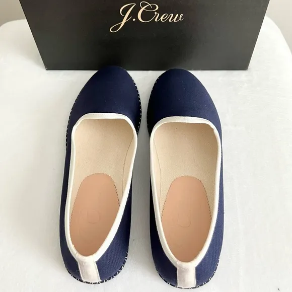 J.CREW Contrast Tipped Loafers Shoes Slippers New In Box