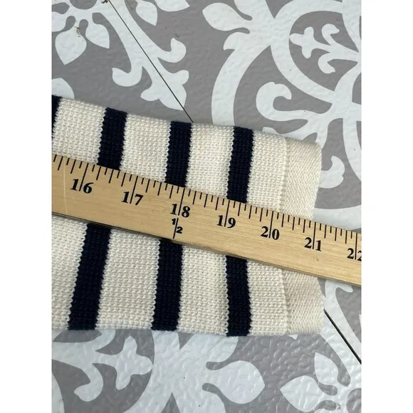 J.Crew Emilie Cardigan Sweater Women's S White Striped Knit Button Detail Cotton