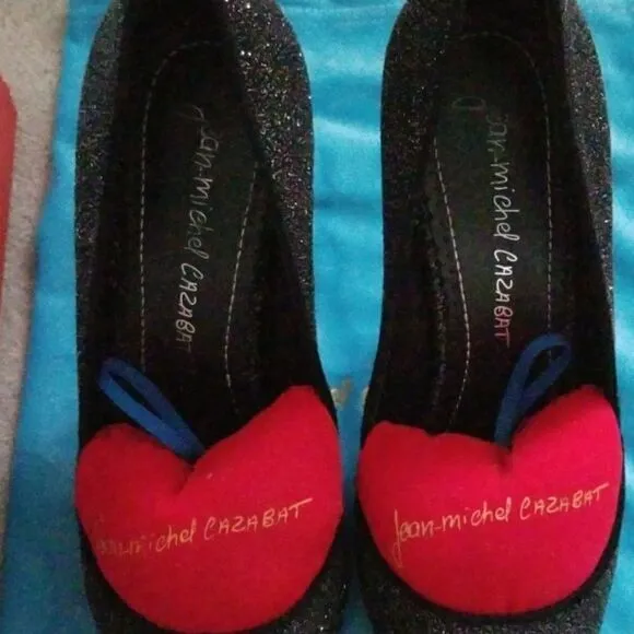 Jean Muchel Cazabat Stiletto Heels High Pointed Glitter shoes 39