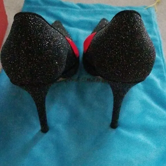 Jean Muchel Cazabat Stiletto Heels High Pointed Glitter shoes 39