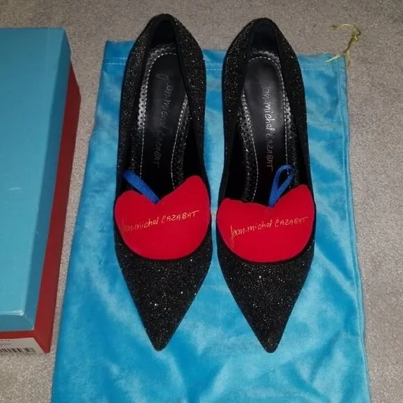 Jean Muchel Cazabat Stiletto Heels High Pointed Glitter shoes 39