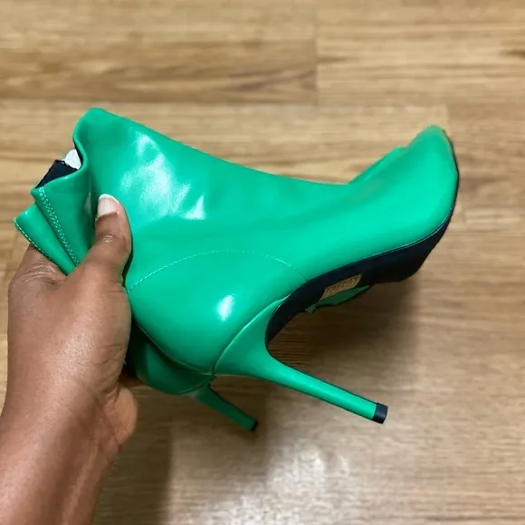 Jeffery Campbell Green Ankle Leather Boots Shoes Booties