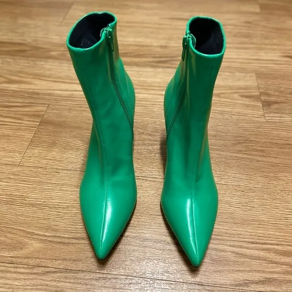 Jeffery Campbell Green Ankle Leather Boots Shoes Booties