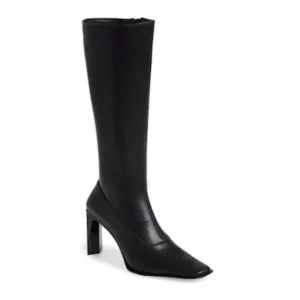Jeffrey Campbell Black Knee-High Boots Heel square Toe Sz 9