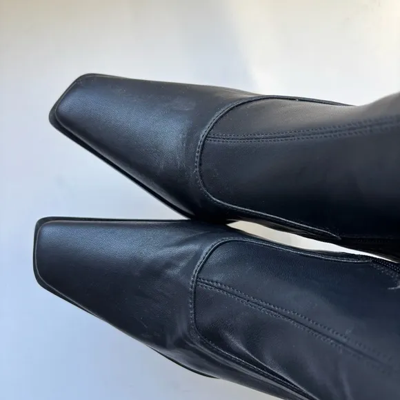 Jeffrey Campbell Black Knee-High Boots Heel square Toe Sz 9