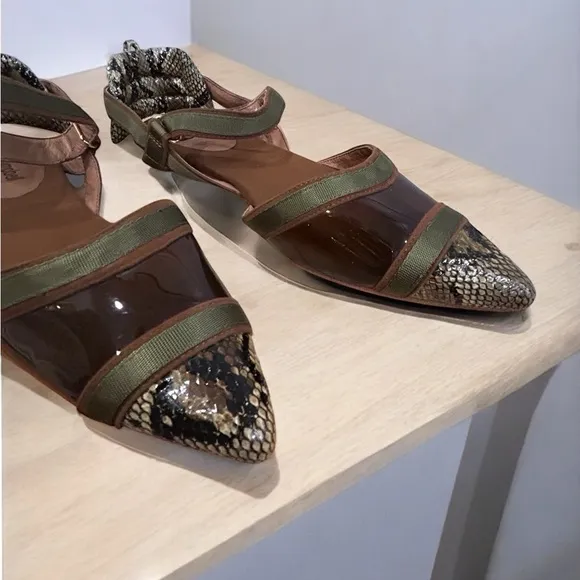 Jeffrey Campbell Enrich Python Pointed Toe Flats Size 9.5