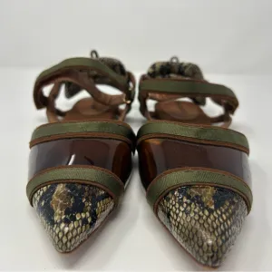 Jeffrey Campbell Enrich Python Pointed Toe Flats Size 9.5