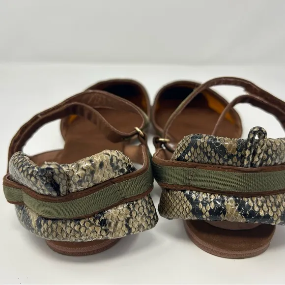 Jeffrey Campbell Enrich Python Pointed Toe Flats Size 9.5