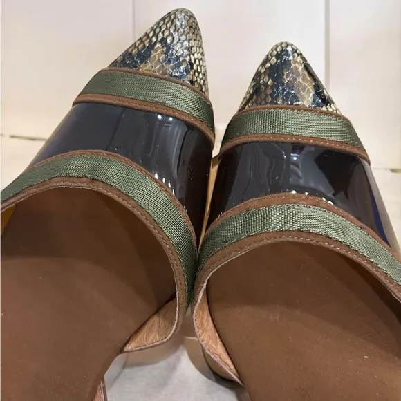 Jeffrey Campbell Enrich Python Pointed Toe Flats Size 9.5