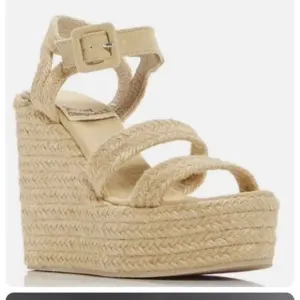 Jeffrey Campbell Soffia Raffia Jute Wedge Sandals NEW