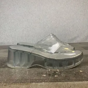 Jeffrey Campbell Women’s Size 10 Platform Jelly Shoes Clear Slip On Open Toe