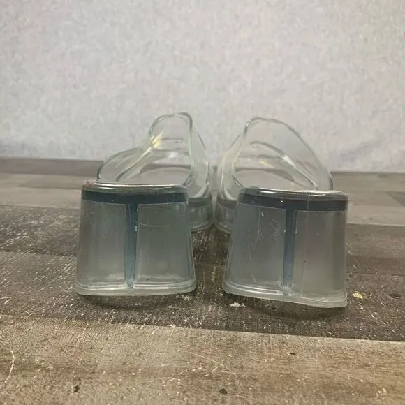 Jeffrey Campbell Women’s Size 10 Platform Jelly Shoes Clear Slip On Open Toe