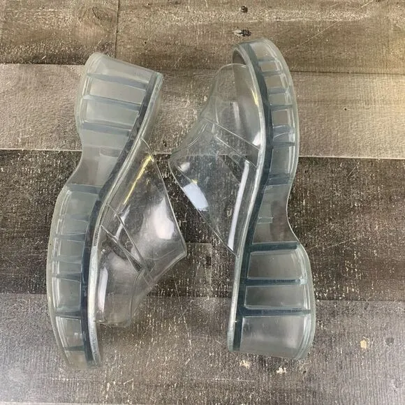 Jeffrey Campbell Women’s Size 10 Platform Jelly Shoes Clear Slip On Open Toe