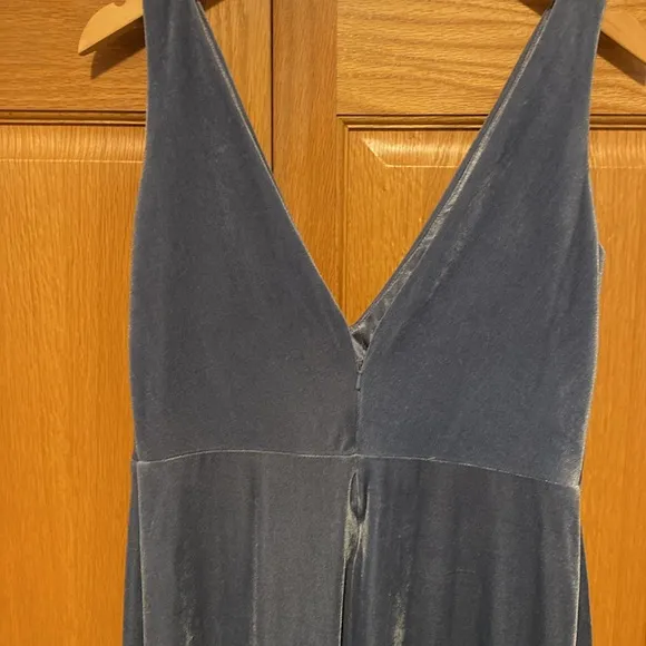 Jenny Yoo Bridesmaid dress Devon blue hi leg slit size 10 formal prom wedding