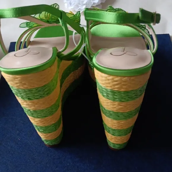 Jessica Simpson Green and Yellow Women's Sandals