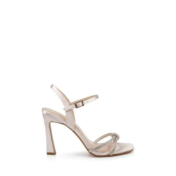 Jewel Badgley Mischka Madison Sandals Women's 9 Champagne Stiletto Heel ZPO1698