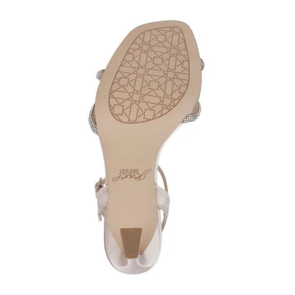 Jewel Badgley Mischka Madison Sandals Women's 9 Champagne Stiletto Heel ZPO1698