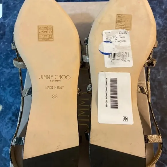 Jimmy Choo Arien Snakeskin Leather strappy sandals
