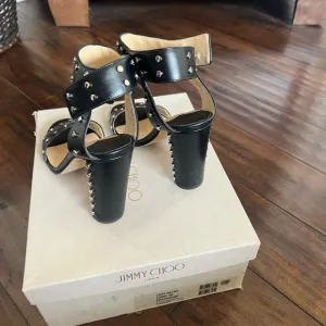 Jimmy Choo Black Studded Women's Heels