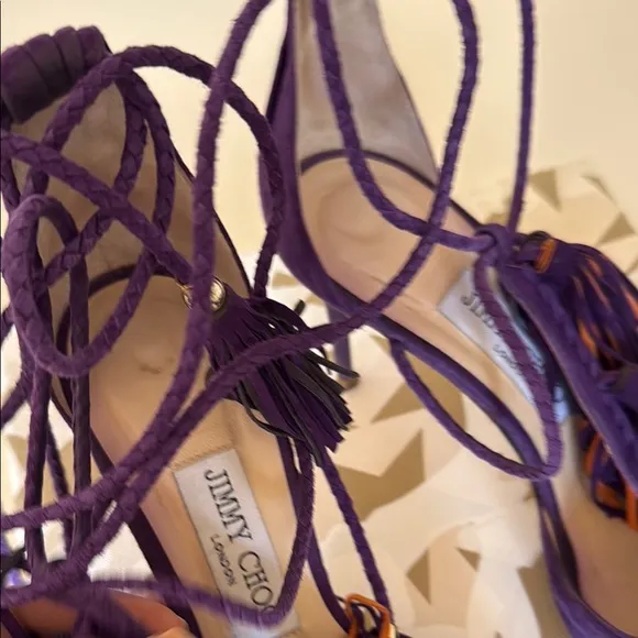 Jimmy Choo - Elegant Purple Tassel Heels
