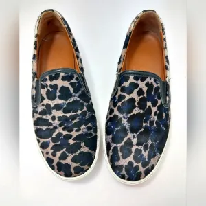 Jimmy Choo Ponyhair Animal Print, Slip On Sneakers,‎ Size 8|EUR 38.5