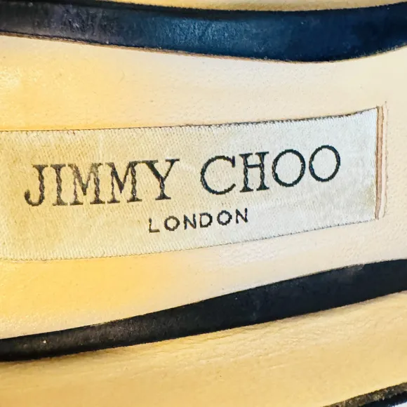 Jimmy Choo Shoes Womens 38.5 US 8.5 Navy Suede Billie 85 Block Heels Pumps