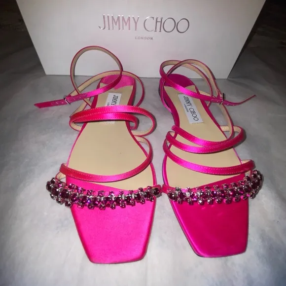 Jimmy Choo silk Strappy Sandals