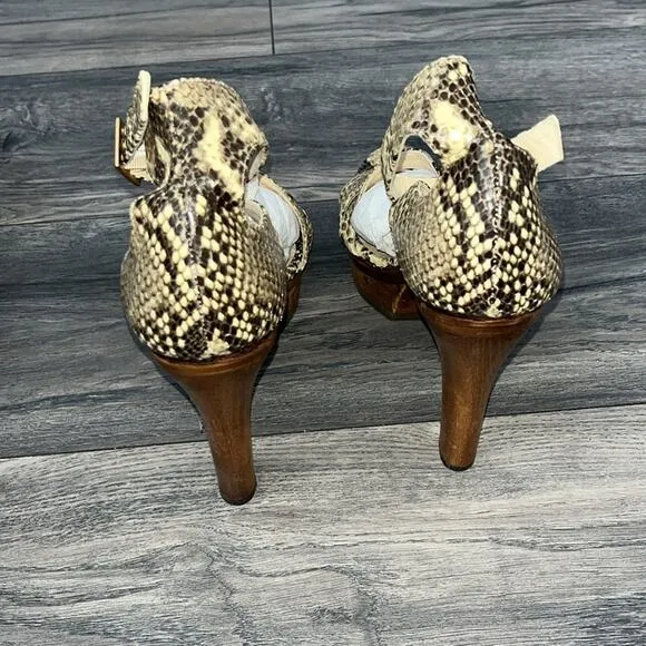 Jimmy Choo Snakeskin Tan Heels