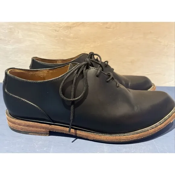 John Fluevog womens Size 9 Oxford Shoes Leather Modvog Mariella black gold