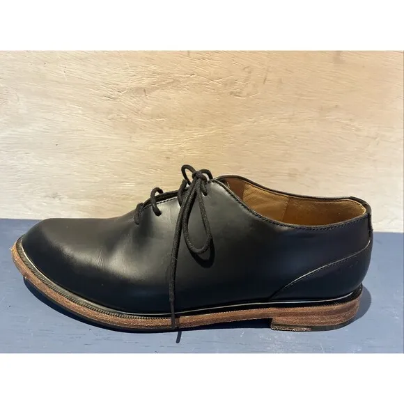 John Fluevog womens Size 9 Oxford Shoes Leather Modvog Mariella black gold